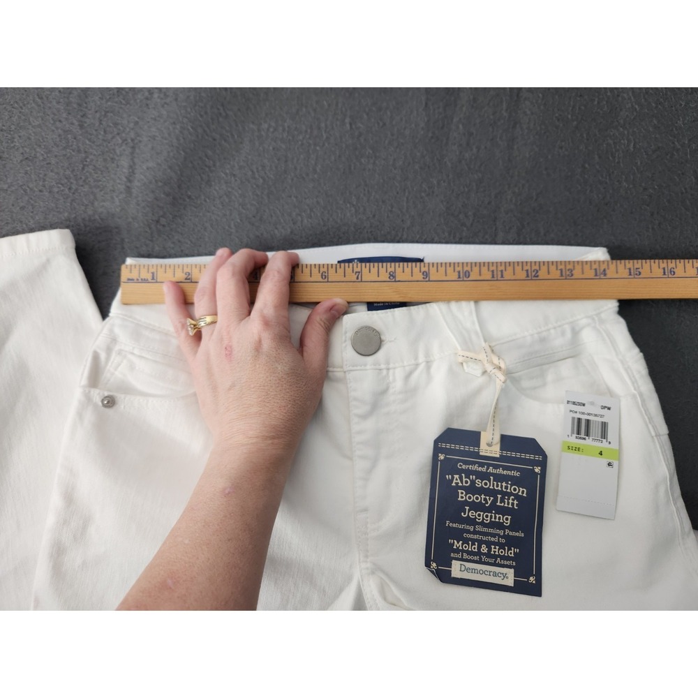 Democracy Ab Solution Itty Bitty Booty Lift Jegging White Slimming Size 4 NWT - Picture 10 of 13